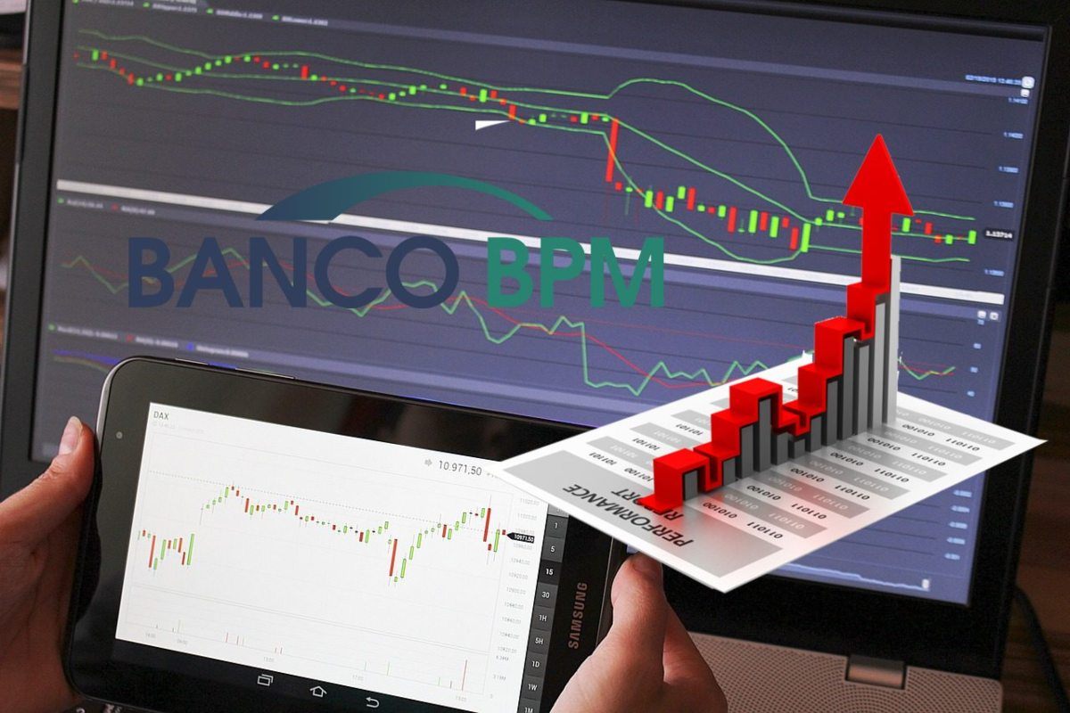 logo Banco BPM su chart di trading