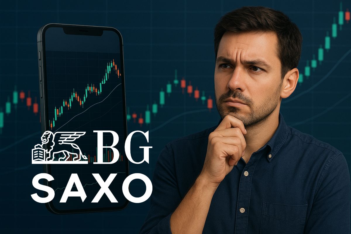 trader che analizza e mobile trading