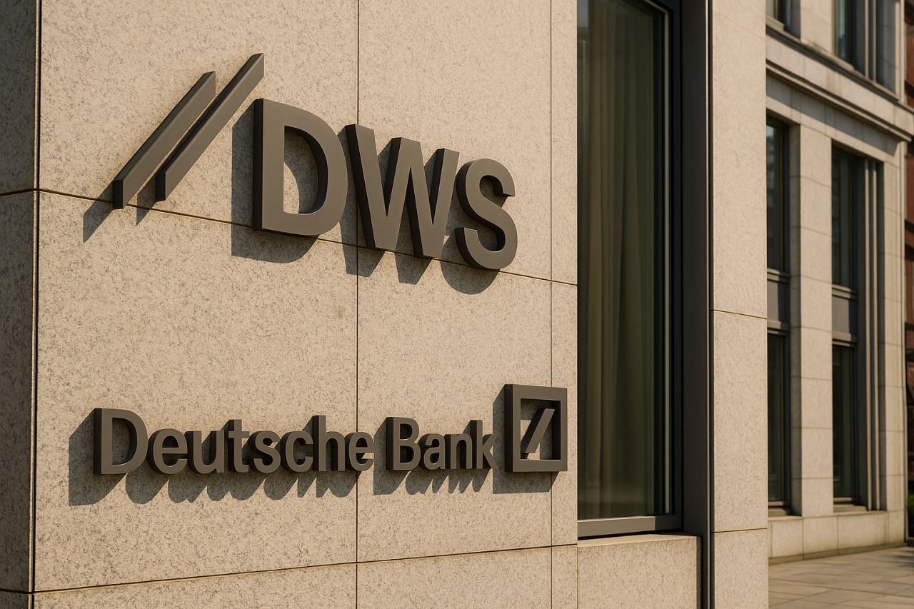 La scritta DWS sulla parete di un edificio