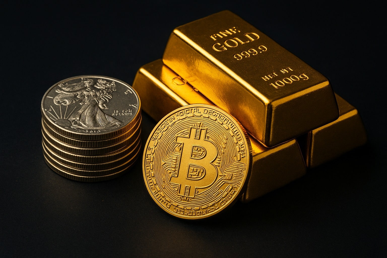 argento, oro, bitcoin, prezzo record bitcoin, prezzo record oro, prezzo record argento,