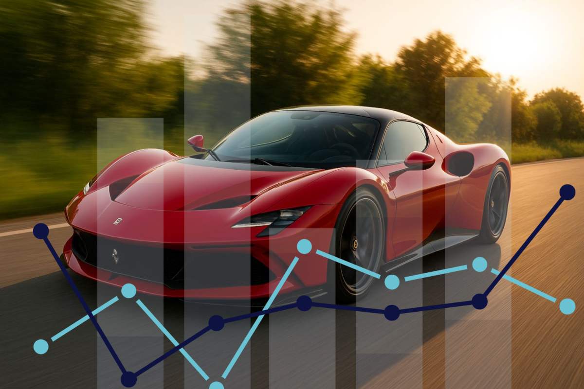 auto Ferrari e grafico