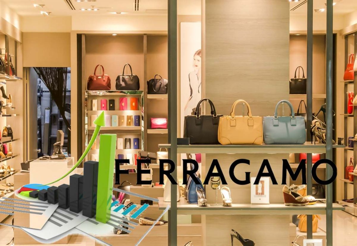 boutique del lusso e logo Ferragamo