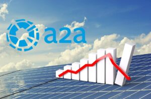 pannelli solari e logo A2A
