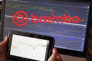 logo di Brembo su chart di trading
