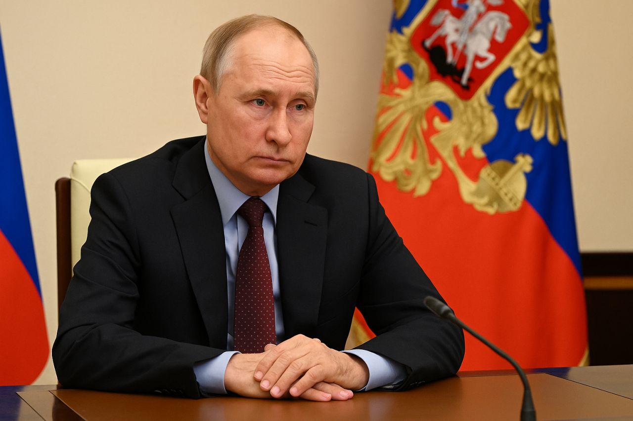 Primo piano di Vladimir Putin