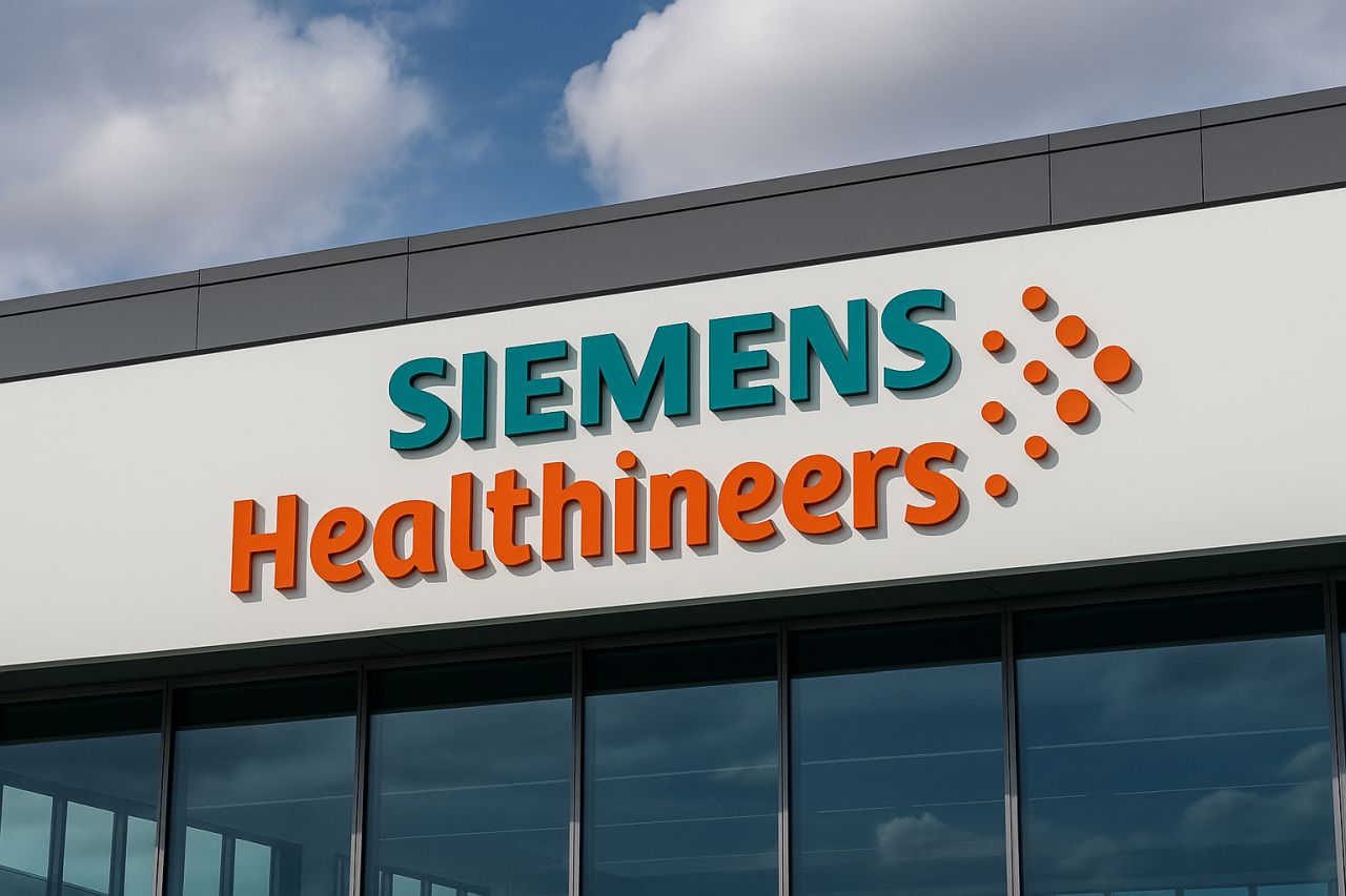 Un punto vendita con la scritta Siemens in grande sull'entrata