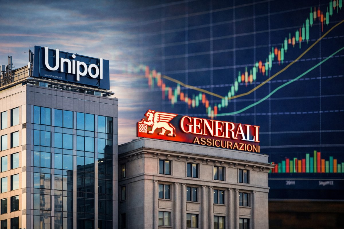 insegne Unipol e Generali su palazzo