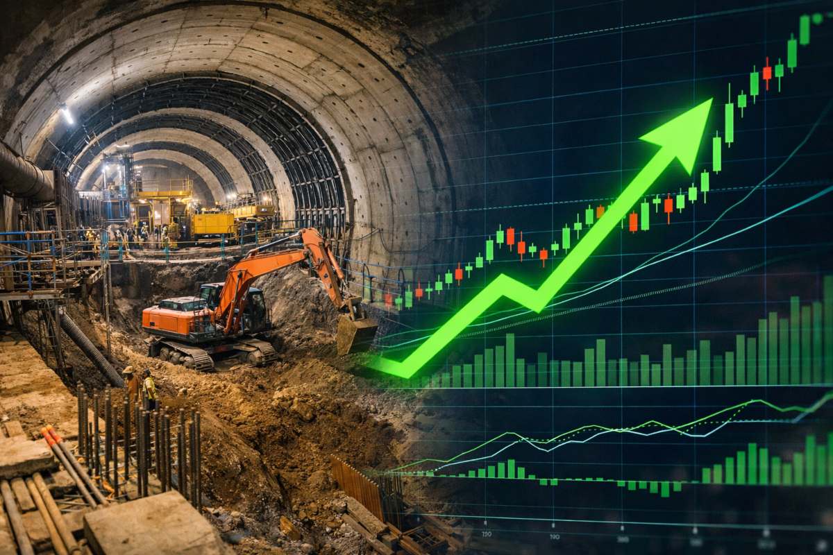 lavori per realizzare metro e grafico di borsa