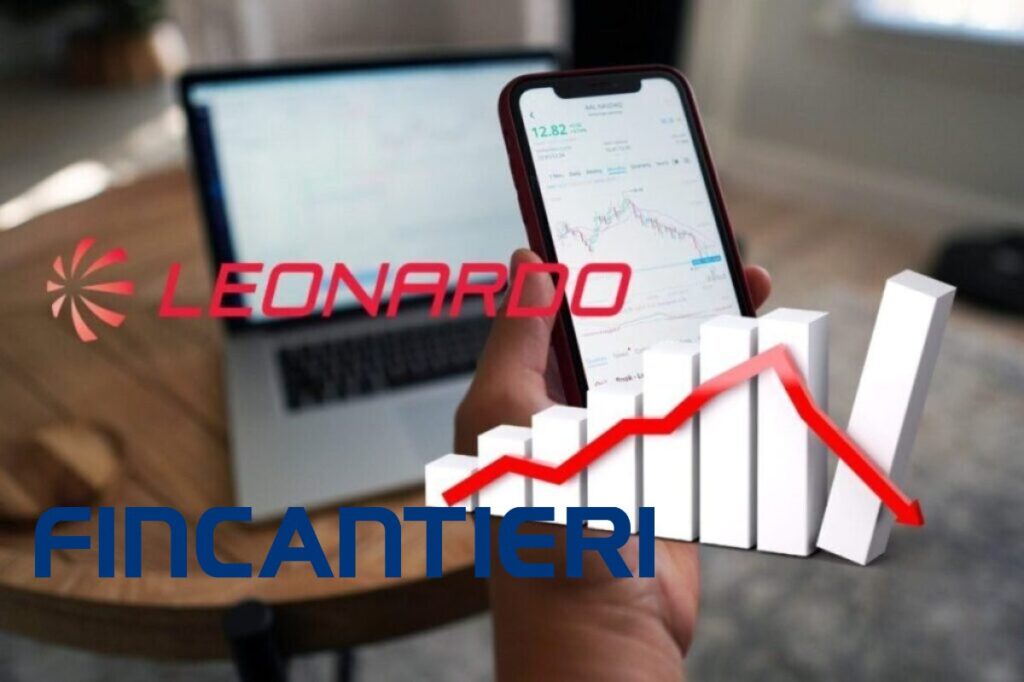 laptop e loghi Leonardo e Fincantieri