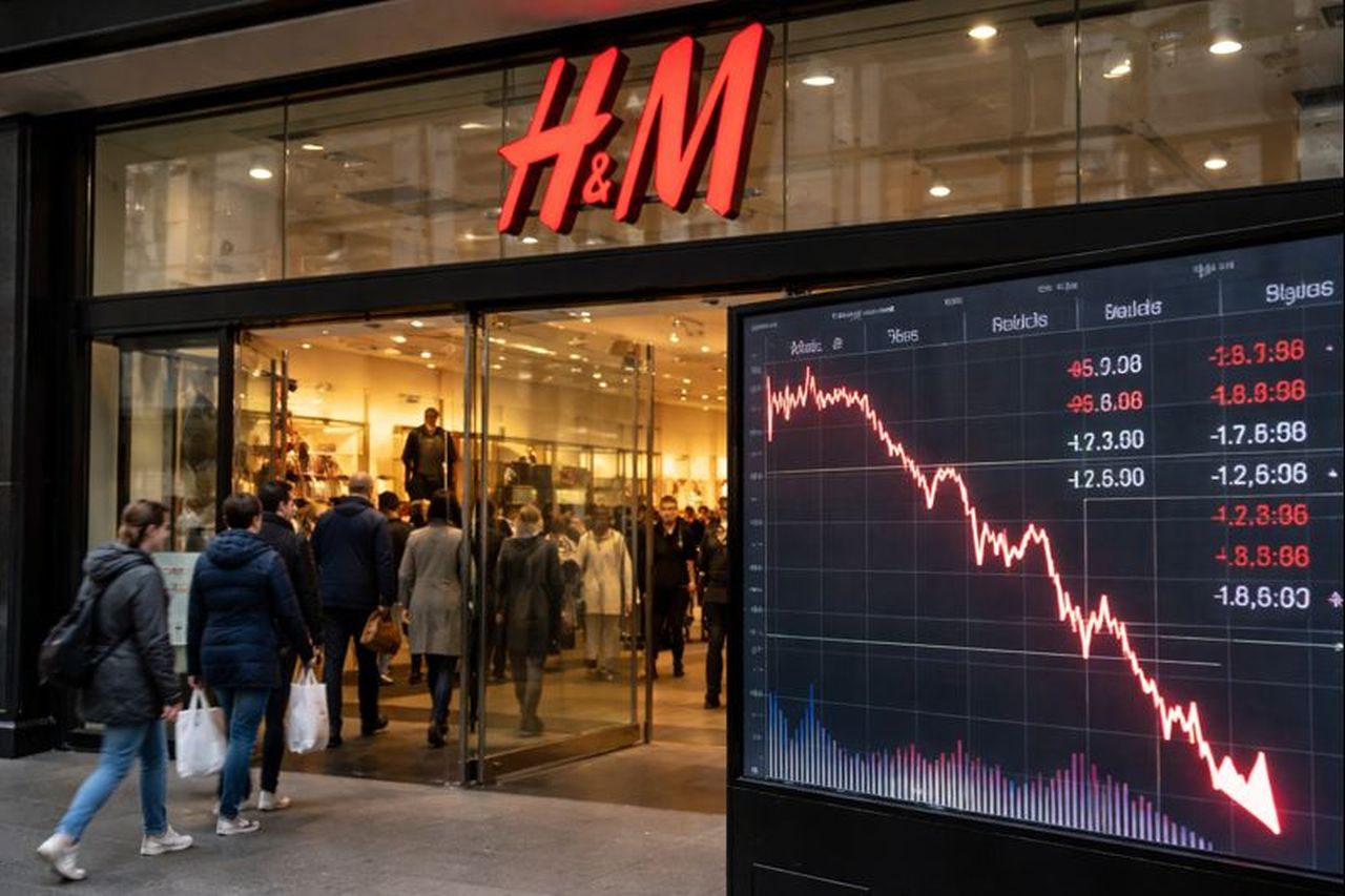 Un punto vendita H&M con l'insegna in grande sull'entrata