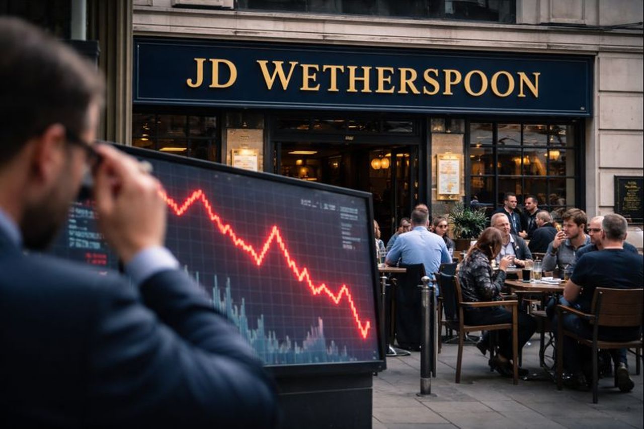 Un punto vendita con la scritta JD Wetherspoon sull'entrata