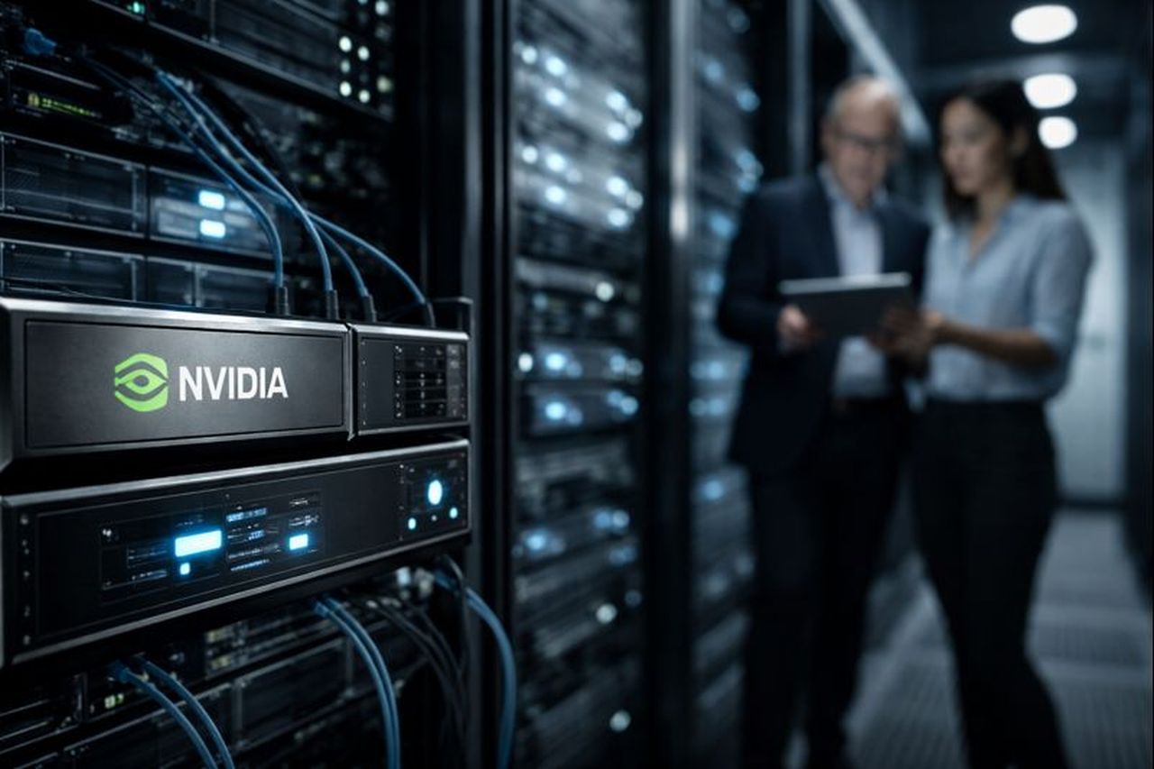 Un centro dati con apparecchiature Nvidia