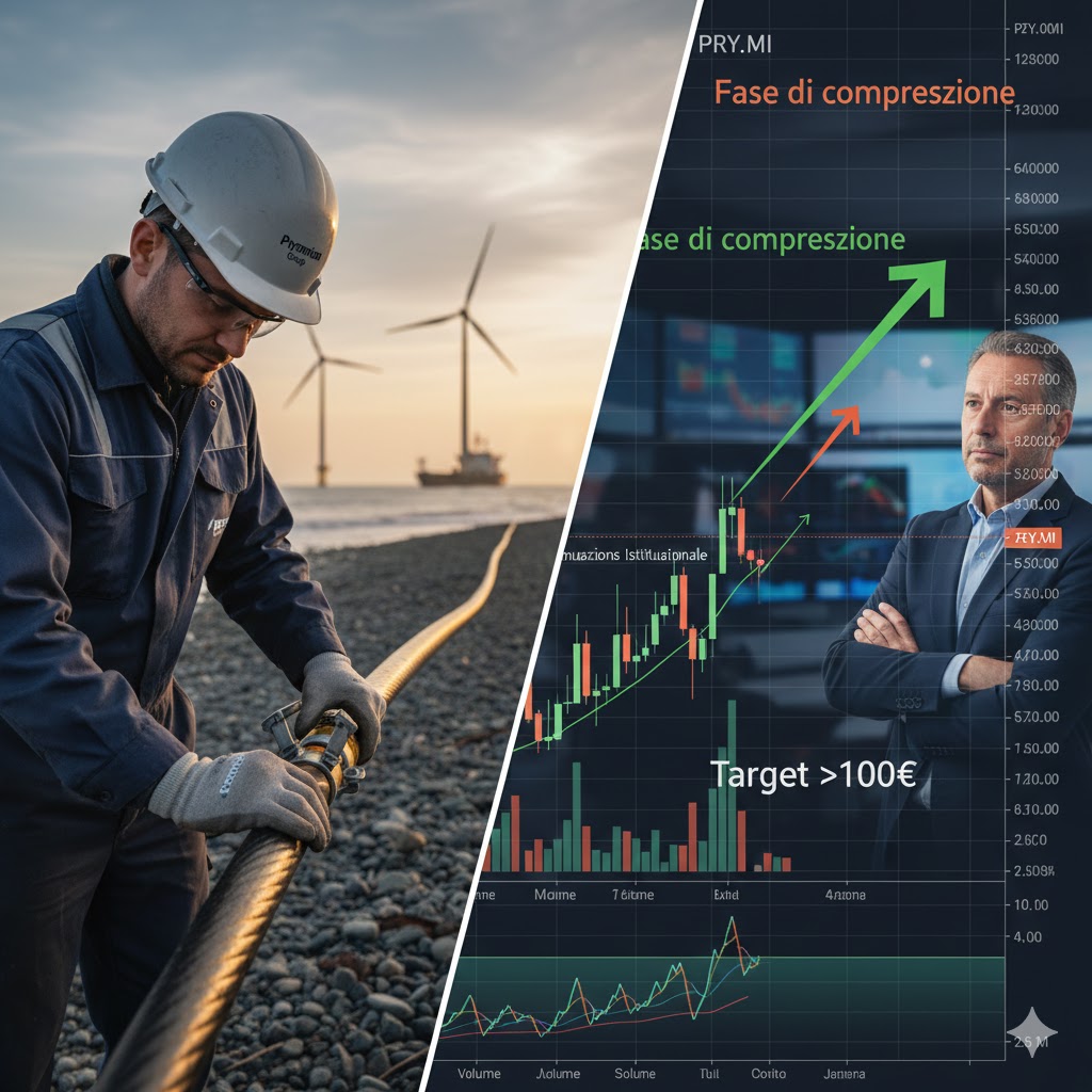 Prysmian e la “fase di compressione”: il titolo sta preparando il balzo oltre i 100 euro?