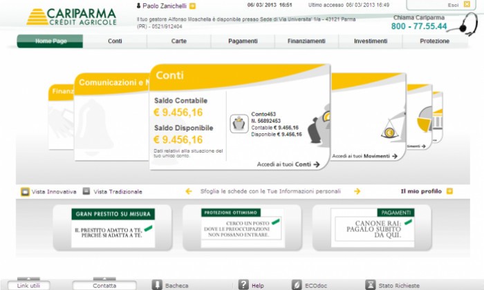 Nowbanking Cariparma come funziona: accesso al conto privati home banking Nowbanking Cariparma come funziona: accesso al conto privati home banking