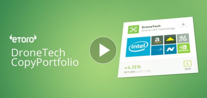 Drones portfolio eToro: nuovo copy portafoglio per investire nelle aziende dei droni Drones portfolio eToro: nuovo copy portafoglio per investire nelle aziende dei droni
