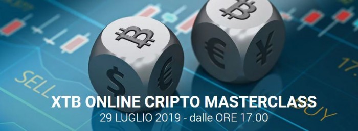 XTB Online Cripto MasterClass: webinar gratuito su news, educazione e strategie trading sulle criptovalute XTB Online Cripto MasterClass: webinar gratuito su news, educazione e strategie trading sulle criptovalute