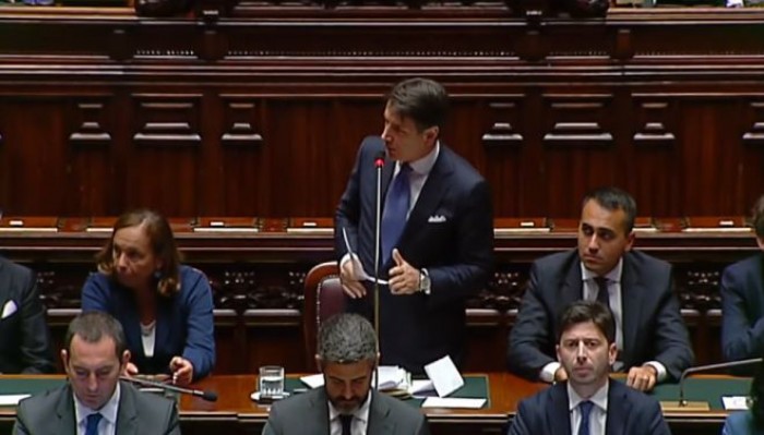 Contestazioni in Aula da Lega e FdI. Conte Contestazioni in Aula da Lega e FdI. Conte