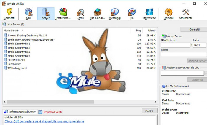 eMule si aggiorna dopo 10 anni eMule si aggiorna dopo 10 anni