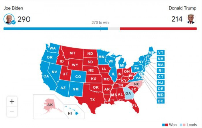Joe Biden vince le elezioni: con la conquista della Pennsylvania diventa il nuovo presidente Usa Joe Biden vince le elezioni: con la conquista della Pennsylvania diventa il nuovo presidente Usa