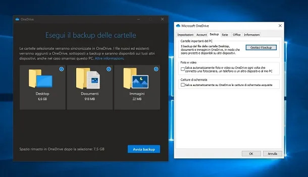 Backup di OneDrive