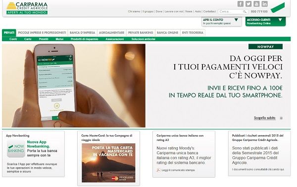 NOWBANKING CARIPARMA SCARICA
