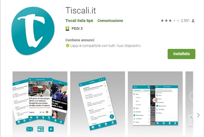 tiscali app